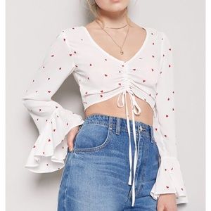 Forever21 hearts crop top